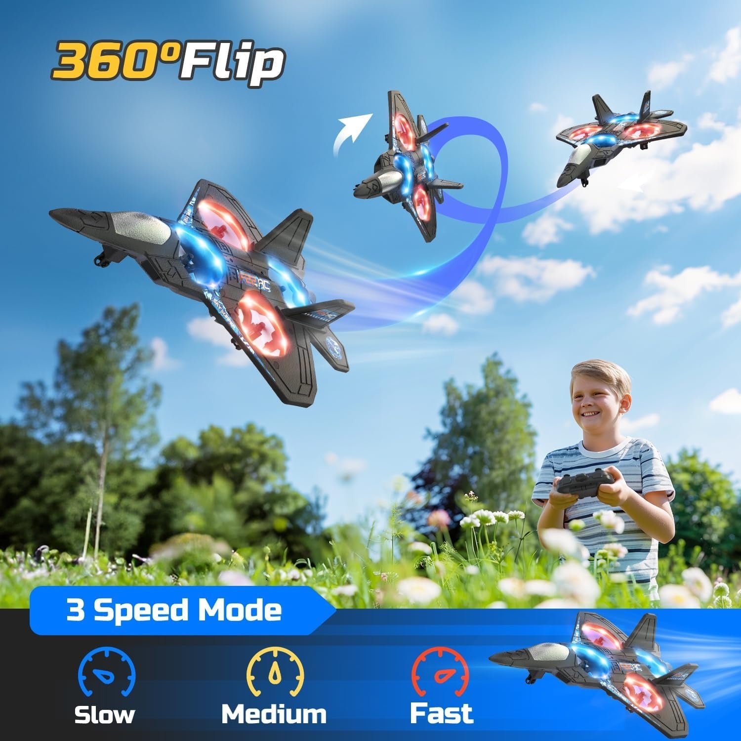 drone avion con guante