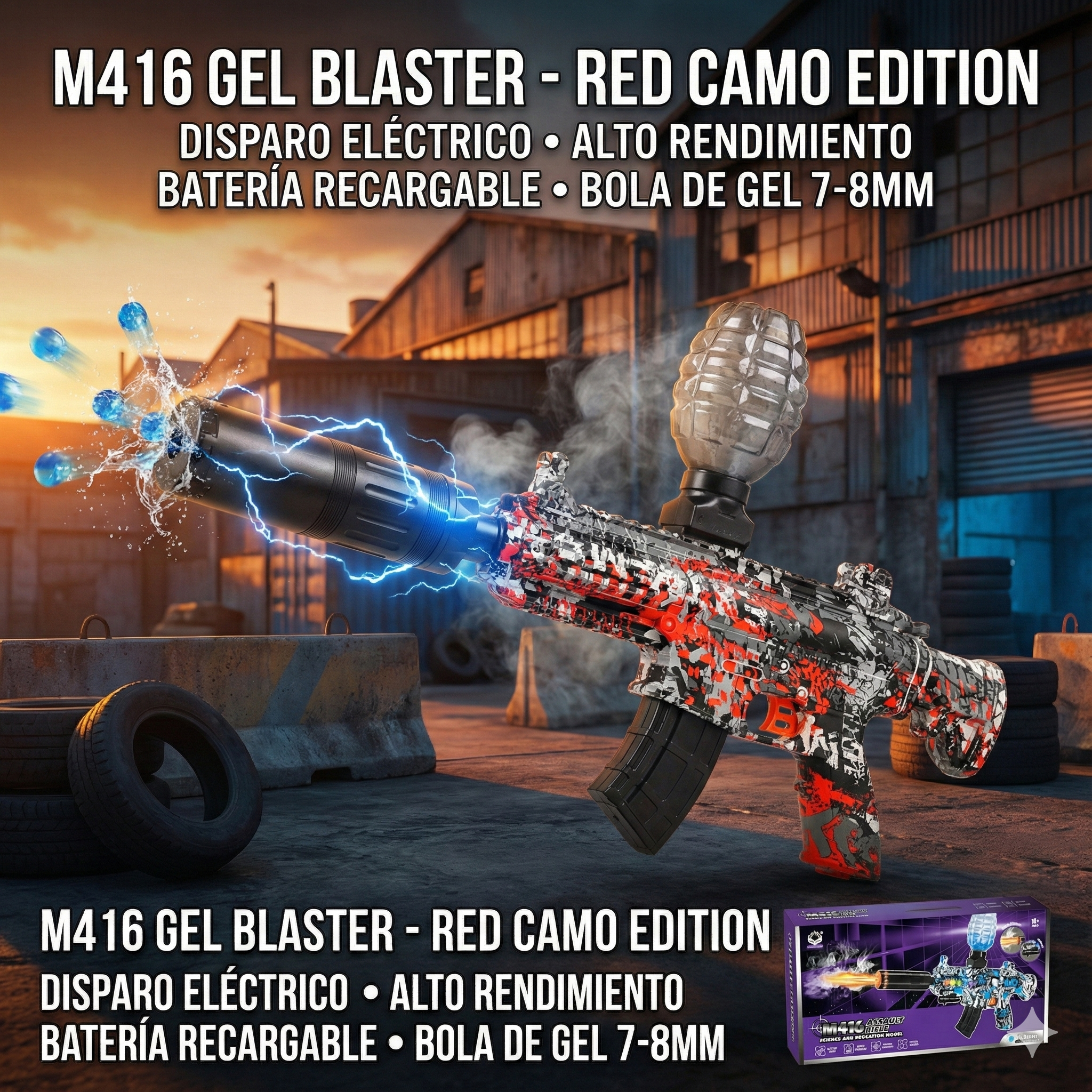 pistola hidrogel con luz