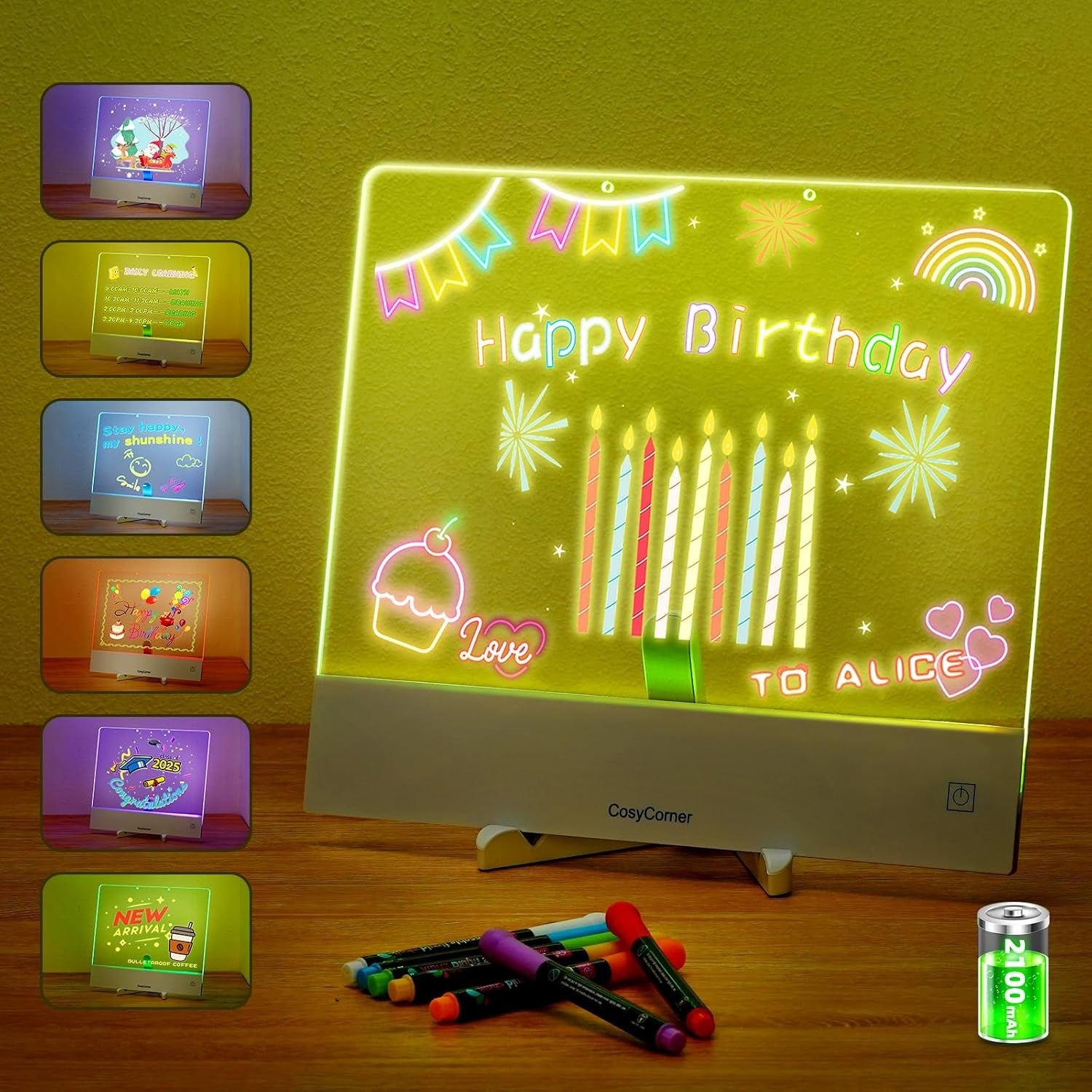 tablero de dibujo neon