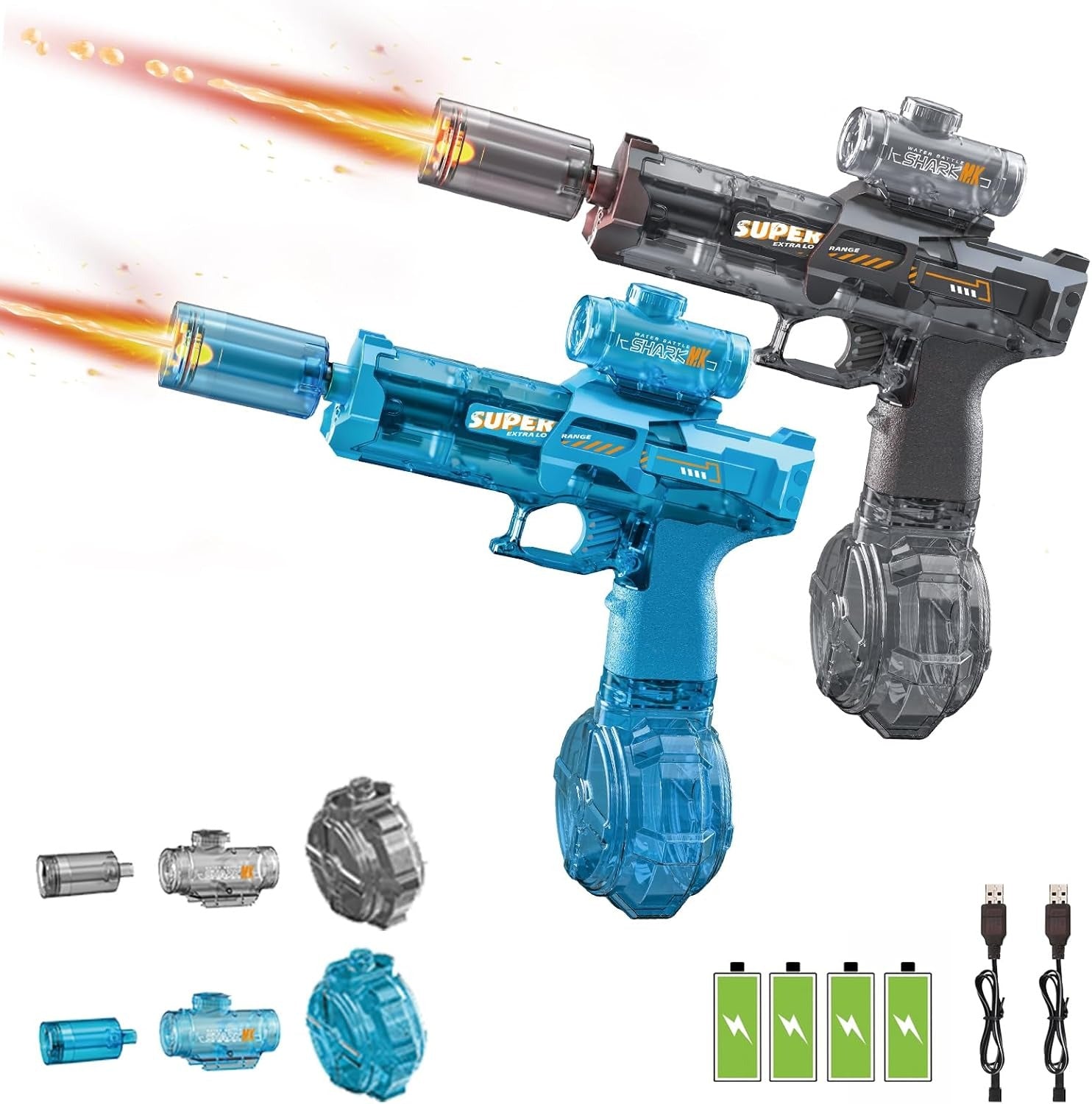 pistola de agua con luz