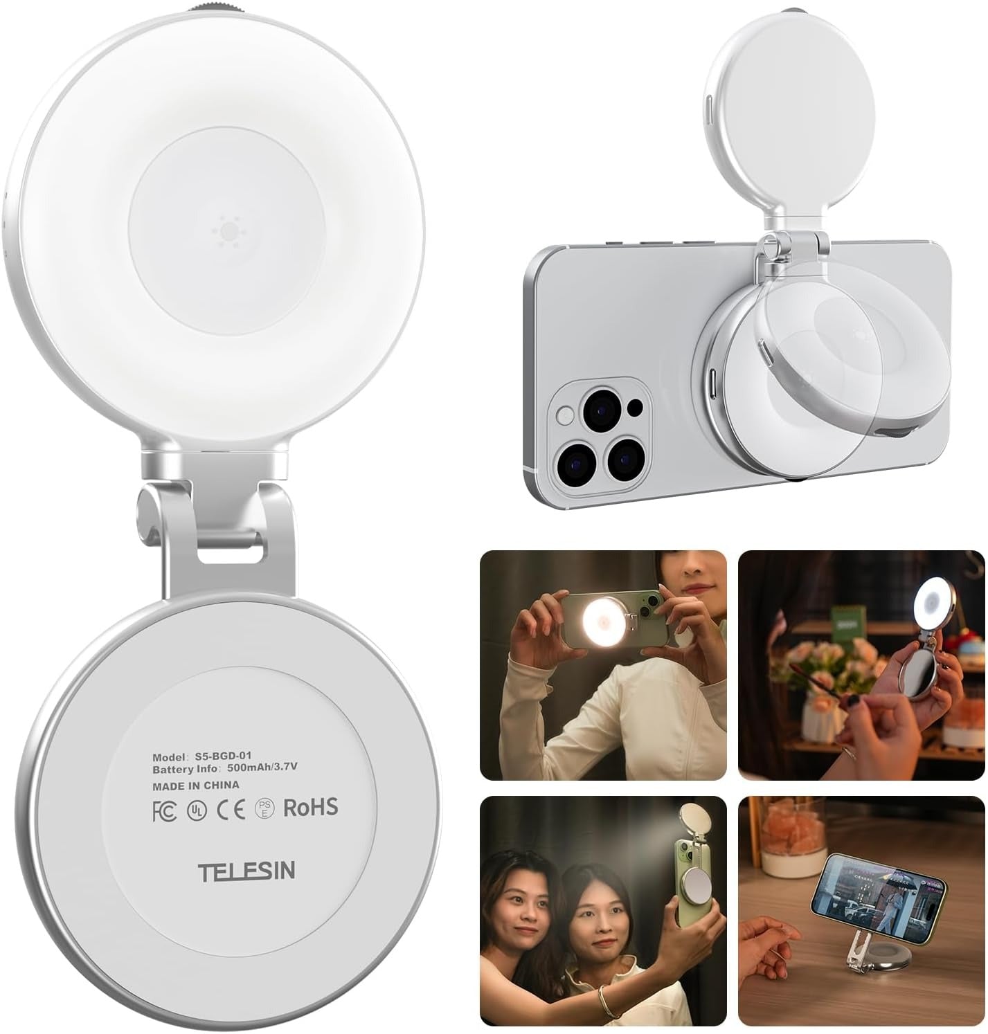 luz magnética para selfies