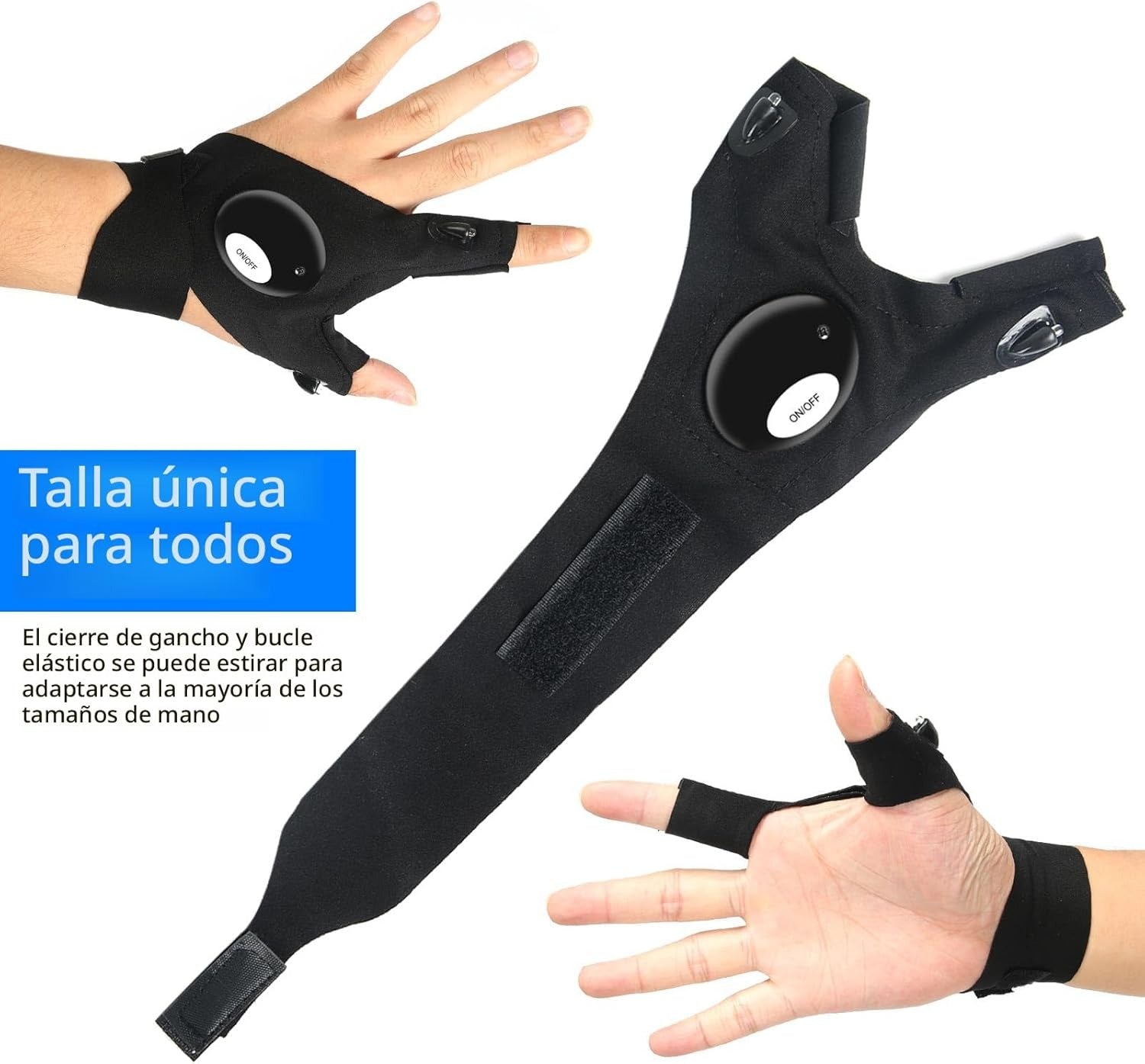 guantes linterna