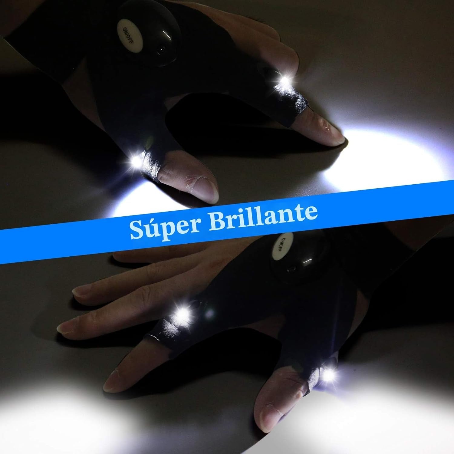 guantes linterna