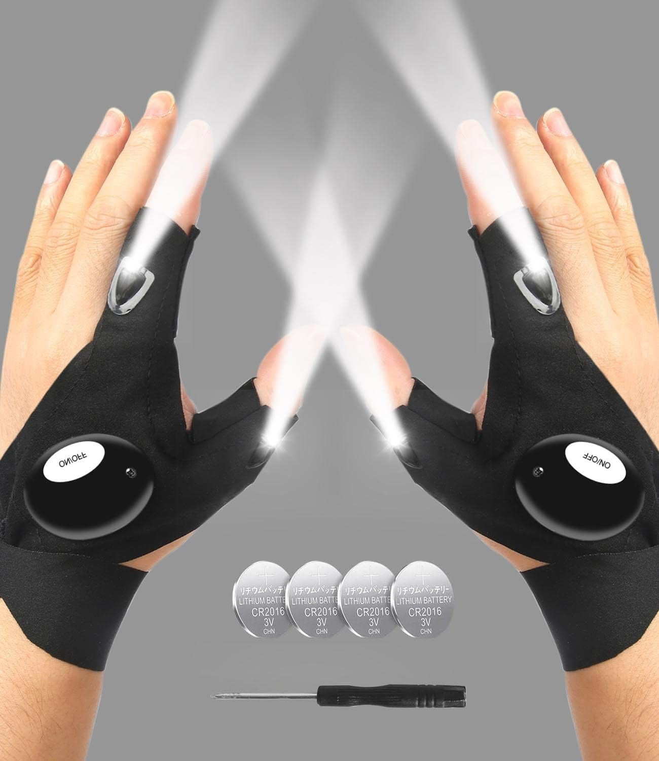 guantes linterna